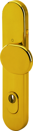 M86G/3332ZA /für Kombi-Schutz/für ES1 (SK2)/F77-R Messingf.poliert - Resista®/Türdicke 67-72mm/Profilzylinder 92mm/10mm/ Produktbild BIGPIC L