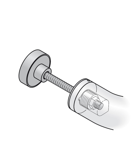 eins.M8 m.Gegenros.f.MHK-Türen Griffe 25/30 Türdicke 35-44mm Edelstahl spiegelpoliert Produktbild BIGPIC L