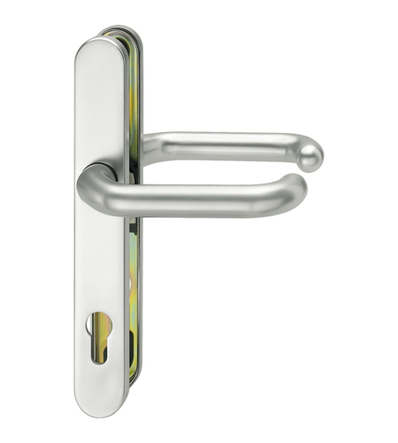 Rahmentür-Türdrückergarnitur PZ 72mm. 8mm Stift Aluminium naturfarbig Produktbild BIGPIC L