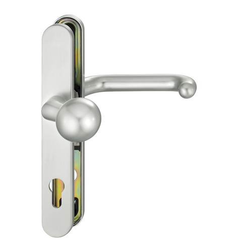 Rahmentür-Wechselgarnitur PZ 92mm. 8mm Stift Aluminium naturfarbig Produktbild BIGPIC L