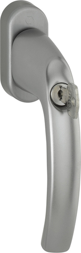 0530S/U26 TBT4 F9 Alu Stahl/N10A, mit Arrettierung, stahlgrau/7mm/32mm vorst./Drehzyl. 2W153//ohne Schrauben/Rastung 90° Produktbild BIGPIC L