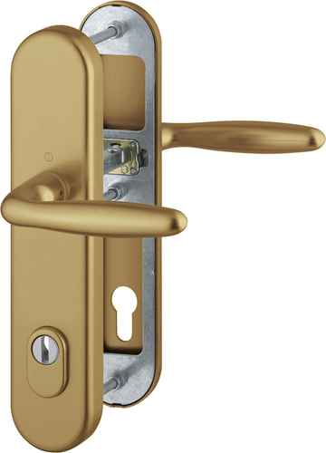 1510/3332ZA/3310 Garnitur (beids Lochteile für HOPPE-Schnellstift)/ES1/F4 Alu Bronze/Profilzylinder 92mm/10mm/Vierkants Produktbild BIGPIC L