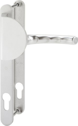 554/303N/1710RH Garnitur/rechts/F1 Alu natur/8x90mm/Profilzylinder 92mm/Türdicke 68-72mm/ Produktbild BIGPIC L