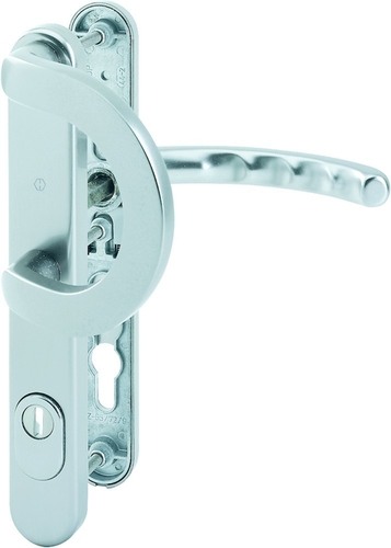513G/3359ZA/3357N/1500 Garnitur / ES1 / F1 Alu natur / 8 mm / 40 mm vorst. / Profilzylinder 92 mm / 67-72 mm / HOPPE-Logo Produktbild BIGPIC L