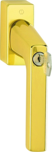 M0643S/US943 100NM F77-R Messingf.poliert - Resista® / N10A, mit Arretierung / 7 mm / 32-42 mm vorst. / Druckzyl. H001 / HOPPE-Logo / 90° / M5x50 mm + Produktbild BIGPIC L