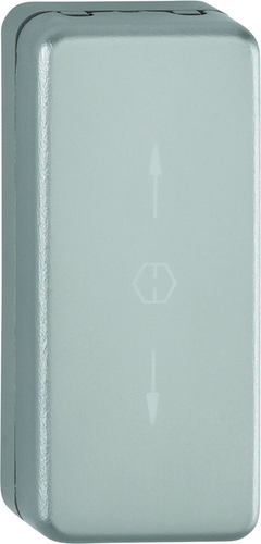 U34SV /F9 Alu Stahl/N10, ohne Arretierung, stahlgrau/HOPPE-Logo + SCHIEBERICHTUNG Produktbild BIGPIC L