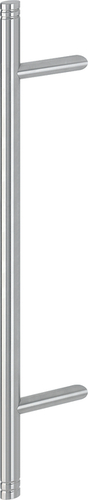 E5012D F69 Edelstahl matt/Länge 800mm/Stichmaß 560mm/2 Stützen/beidseits 2 Rillen/BS-1102 (einseits an Kunststoff-/Alumi Produktbild BIGPIC L