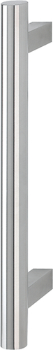 E5016 F69 Edelstahl matt/Länge 400mm/Stichmaß 300mm/2 Stützen/BS-1102 (einseits an Kunststoff-/Aluminium und Holztüren)/ Produktbild BIGPIC L