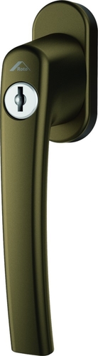 ROTO Fenstergriff ROTOLINE abschließbar Alu ohne Logo - 100 Nm inkl. Schrauben Produktbild BIGPIC L