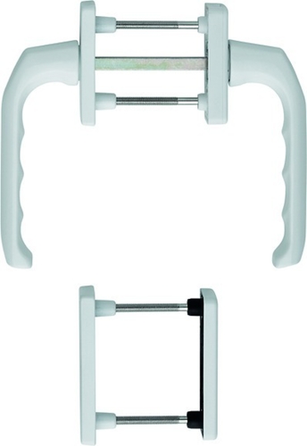013/51N/U34/013/51NS/51PNS /F9016 verkehrsweiß/N10A, mit Arretierung, weiß/7 mm/Profilzylinder/63-73 mm/HOPPE-Logo Produktbild BIGPIC L