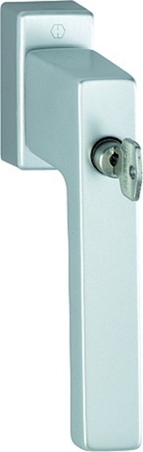 0737SVS/U947 /F1 Alu natur/N10A, mit Arretierung, alusilber/7mm/37mm vorst./Drehzyl. 2W153/HOPPE-Logo/90°/M5x45mm mit kurzem Zapfen Produktbild BIGPIC L