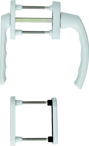 099KH/66N/U26/099/66NS/49PNS /F9016 verkehrsweiß/N10A, mit Arretierung, weiß/7 mm/Profilzylinder/63-73 mm/HOPPE-Logo Produktbild BIGPIC L