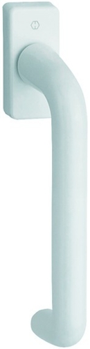 PSK-037/U11 F9016 verkehrsweiß/N10A, mit Arrettierung, weiß/7mm/35mm vorst.//M5x40mm, Ansatzspitze/Rastung 90° Produktbild BIGPIC L