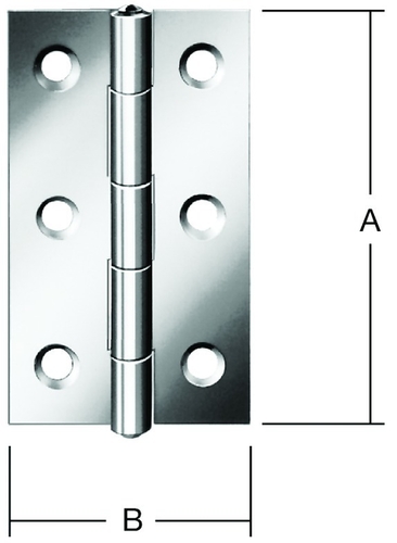 Scharnier schmal 40x26 mm niro Produktbild BIGPIC L