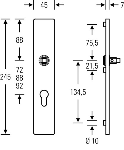 Langschild ASL 1410 PZ 72 mm F1 Produktbild BIGPIC L