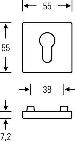 Schlüsselrosettenpaar ASL 1704 PZ ER Produktbild BIGPIC L