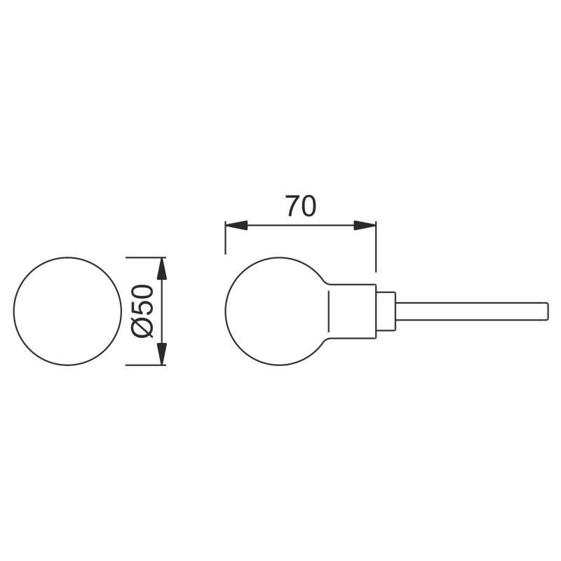 50 Stiftteil/F1 Alu natur/8mm/87mm vorst.//Führung ø18mm, 5.8mm Bundlänge Produktbild BIGSKZ L