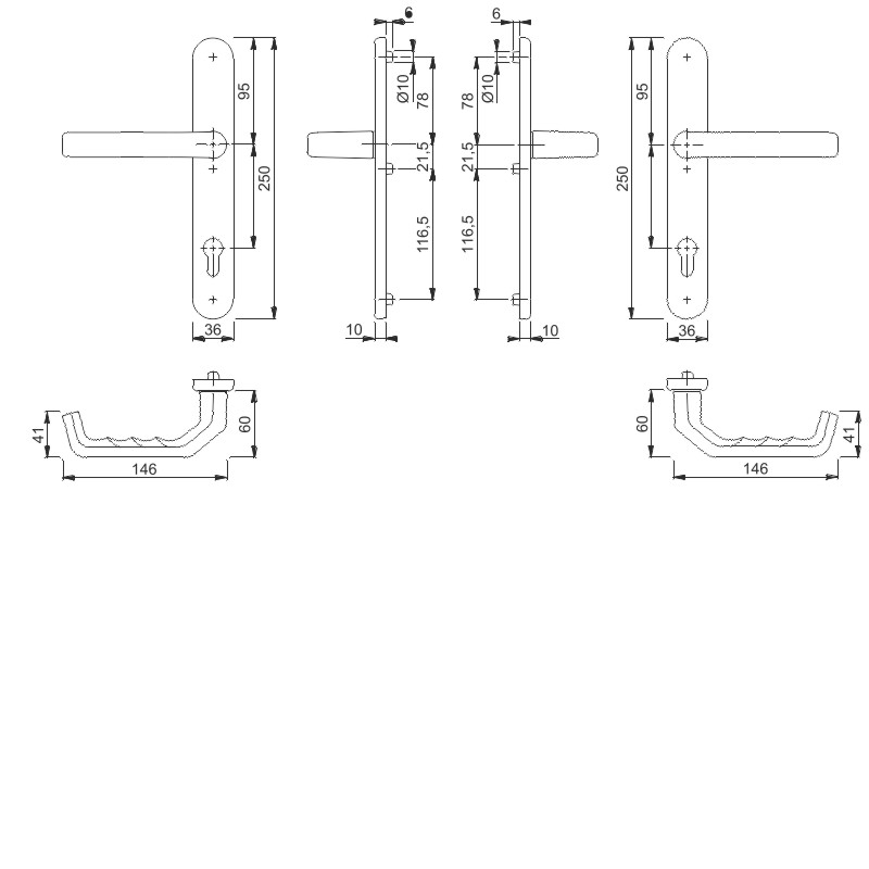1313G/3357N Garnitur/F9016 verkehrsweiß/8mm/Profilzylinder 92mm/Türdicke 67-72mm/ Produktbild BIGSKZ L