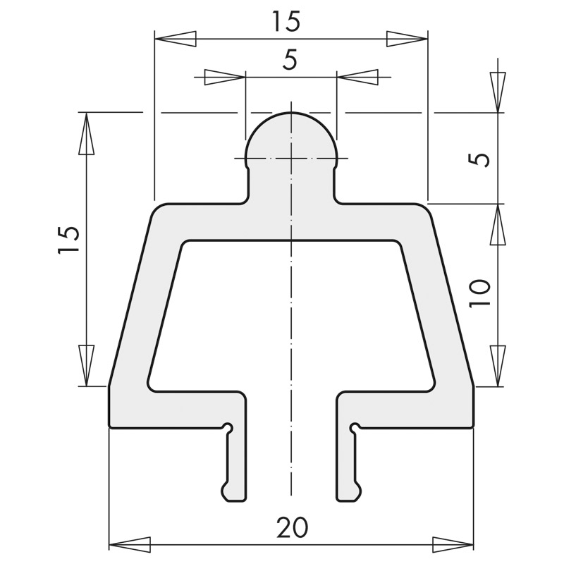 LAUFSCHIENE EP M/15  GR.500 EV1 B1 Produktbild BIGSKZ L
