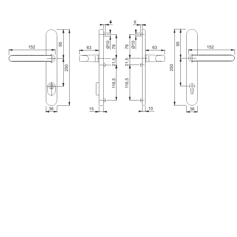 1500/3359ZA/3357N Garnitur/ES1 (SK2)/F9016 verkehrsweiß/8mm/Profilzylinder 92mm/Türdicke 67-72mm/ Produktbild BIGSKZ L