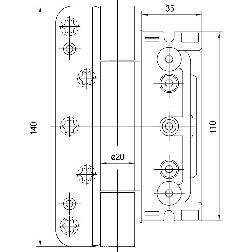 SIMONSWERK Haustürband BAKA Protect 4030 3D FD 4. Band Produktbild BIGSKZ L
