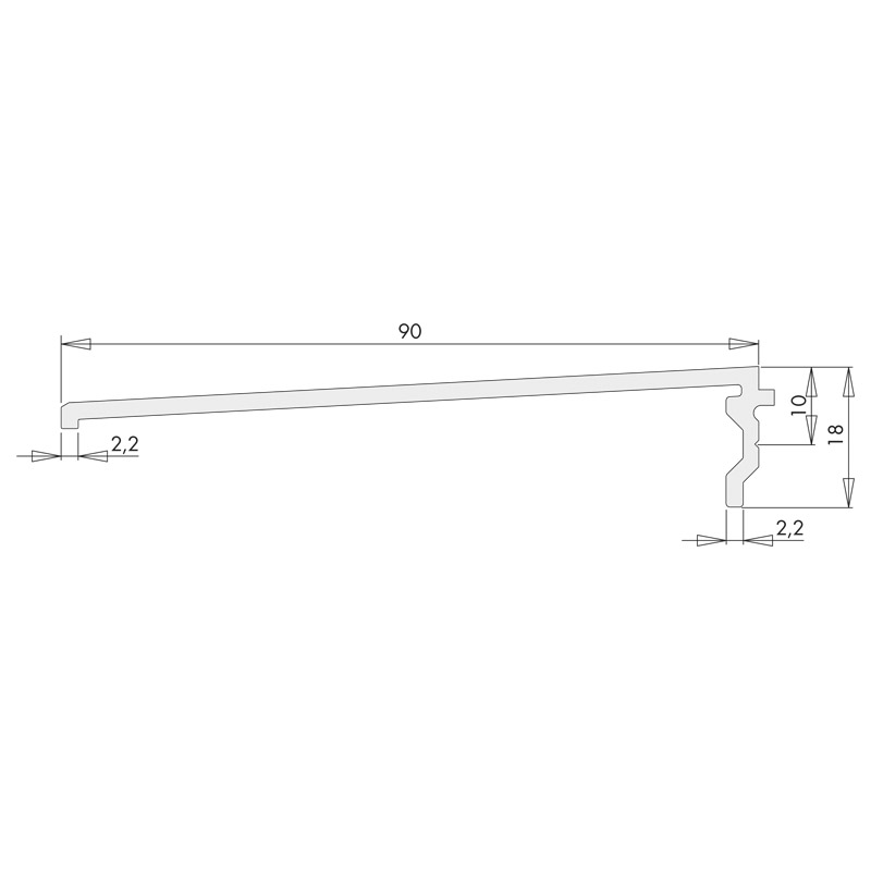 SIEGENIA Wetterschenkel ECO PASS B90 Produktbild BIGSKZ L