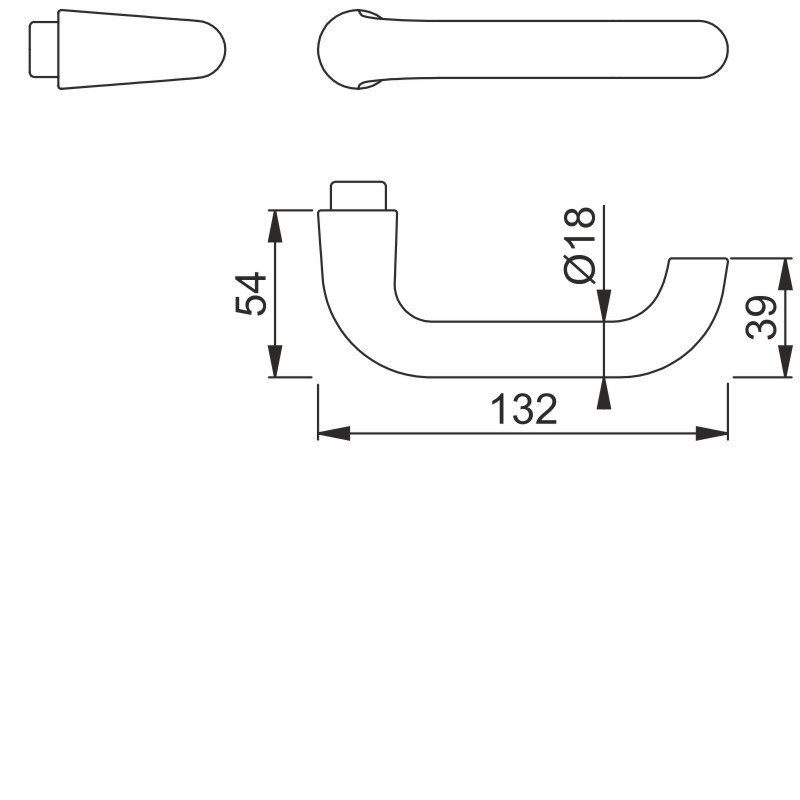 138L Lochteil für HOPPE-Schnellstift//F9016 verkehrsweiß/8mm/ø18 mm, 5,8 mm Bundlänge Produktbild BIGSKZ L