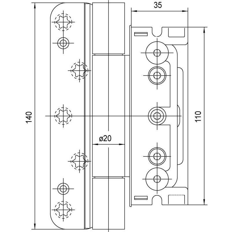 SIMONSWERK Haustürband BAKA Protect 4040 3D FD 4.Band Produktbild BIGSKZ L