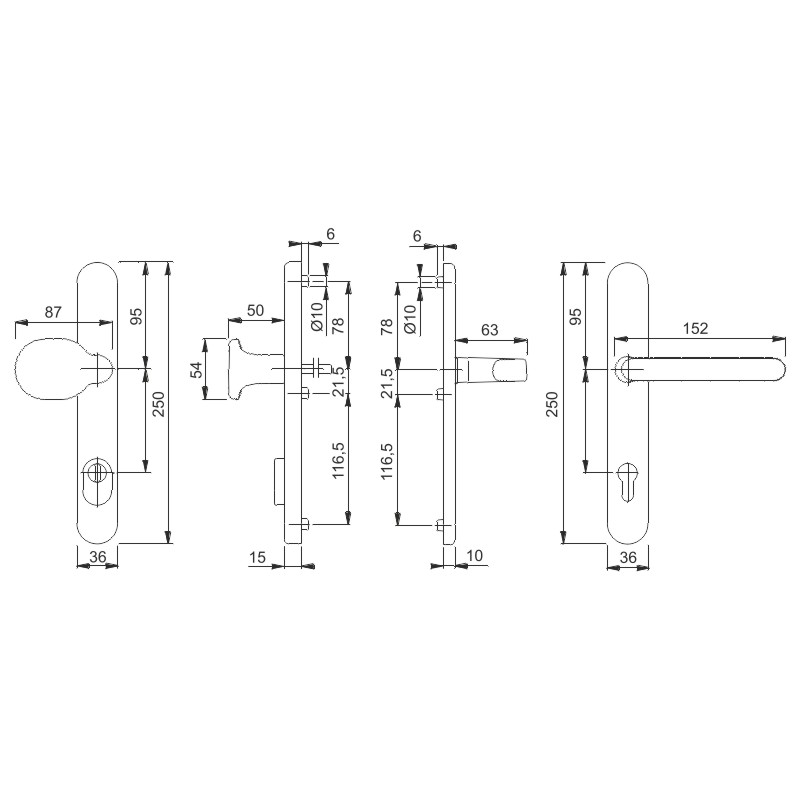86G/3359ZA/3357N/1500 Garnitur/ES1 (SK2)/F9016 verkehrsweiß/8mm/Profilzylinder 92mm/Türdicke 67-72mm Produktbild BIGSKZ L