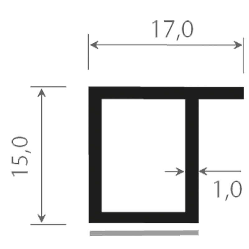 Kammerprofil 17x15mm SK Lg. 6,00m foliert, mit Nase 211 5008-167 Oregon III Produktbild BIGSKZ L