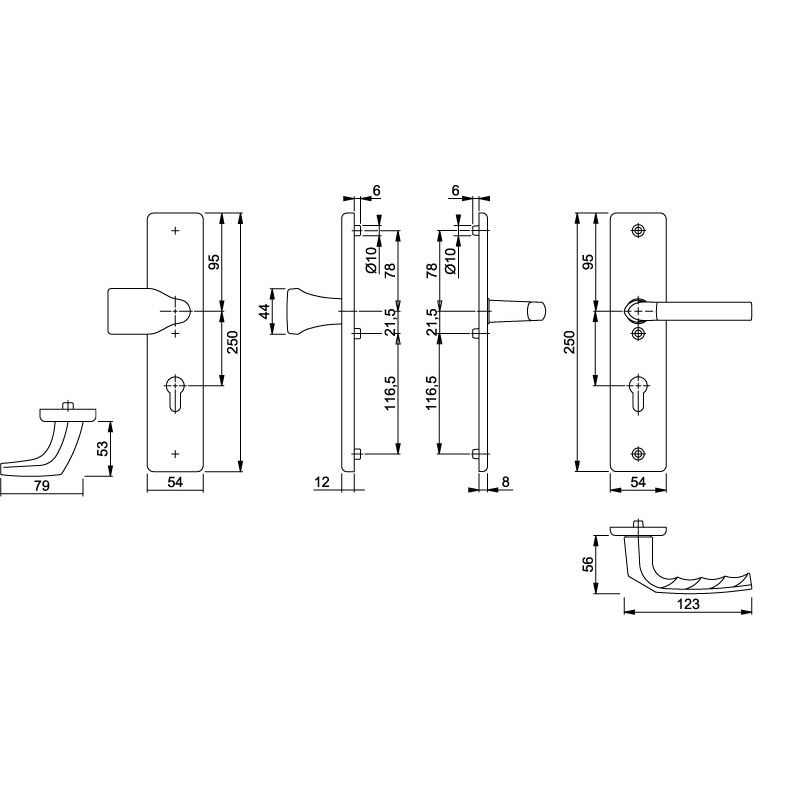 HOPPE Schutz-Wechselgarnitur BIRMINGHAM *78G/2221A/2440/1117* ES0 Produktbild BIGSKZ L