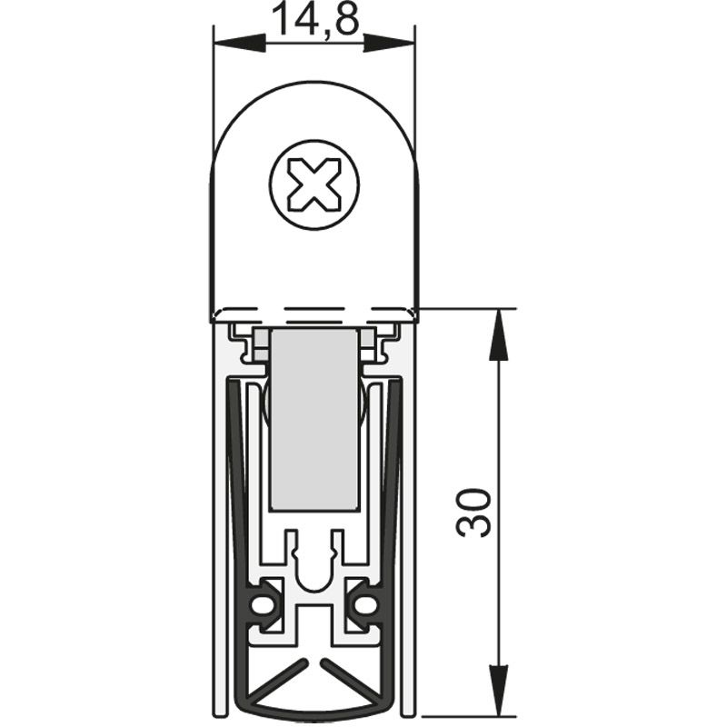 ATHMER Automatische Türdichtung SCHALL-EX L-15/30 WS einseitig Produktbild BIGSKZ L