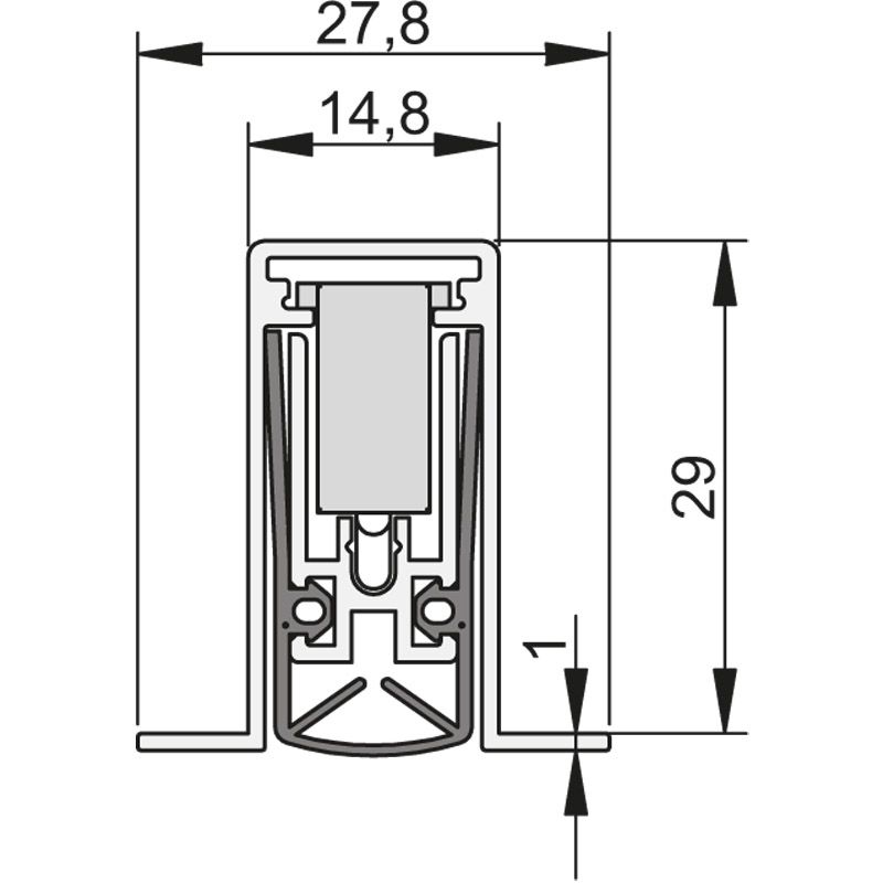ATHMER Automatische Türdichtung SCHALL-EX L-15/30 OS einseitig Produktbild BIGSKZ L