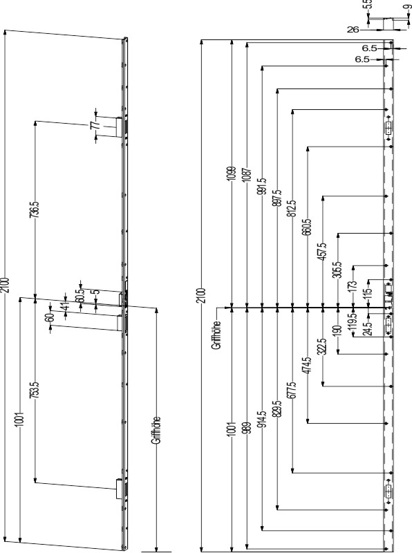 WINKHAUS T-SL U26-117 AVU FAB1 SKG UMV2 einteilige Schließleiste für 2 Schwenkhaken Produktbild BIGSKZ L