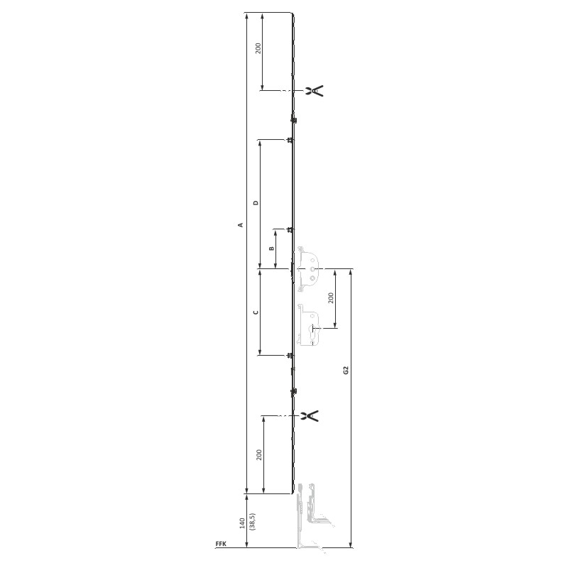 SIEGENIA-AUBI TITAN Getriebe OS/PZ GM Produktbild BIGSKZ L