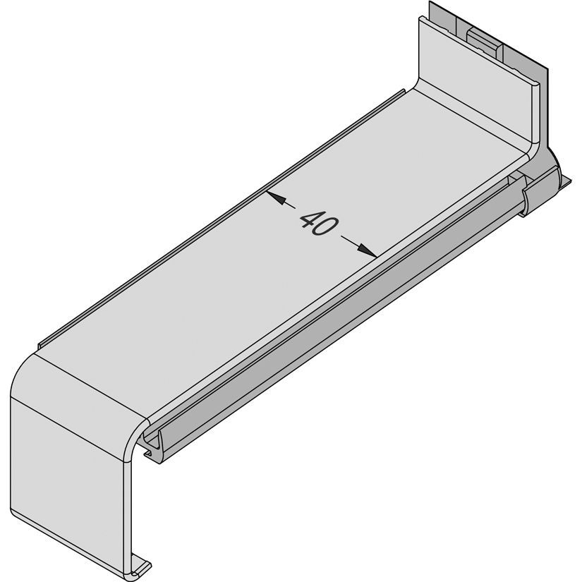 VF400 EV1 silberfarbig - Aluminium-Längsverbinder inkl. Dichtset für VBH400 Produktbild BIGSKZ L
