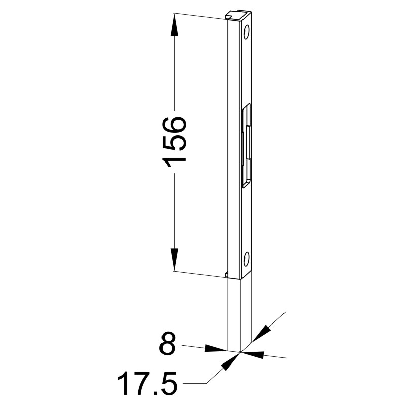 WINKHAUS T-SB STV-7/8/4 M Schwenkriegel-Schließblech Produktbild BIGSKZ L