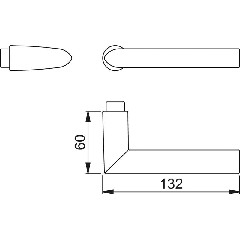 1140 Lochteil für HOPPE-Schnellstift/F1 Alu natur/8mm/ø18 mm, 5,8 mm Bundlänge Produktbild BIGSKZ L