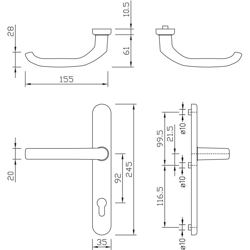greenteQ Schmalrahmengarnitur DG58.S216.ER.SS PZ 92 Produktbild BIGSKZ L