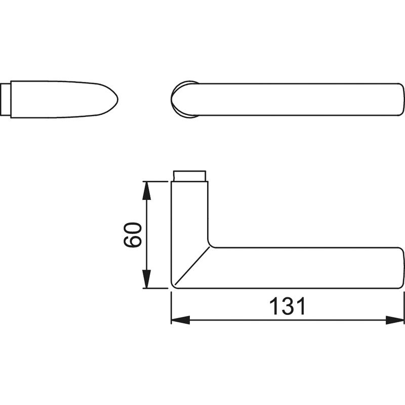E1140Z Lochteil für HOPPE-Schnellstift/F69 Edelstahl matt/8mm///Führung ø18mm, 58mm Bundlänge Produktbild BIGSKZ L