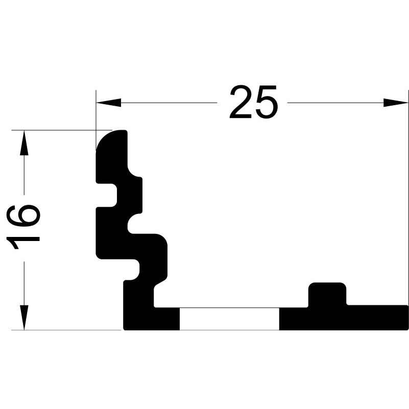 Halteprofil H 25/16 blank Produktbild BIGSKZ L