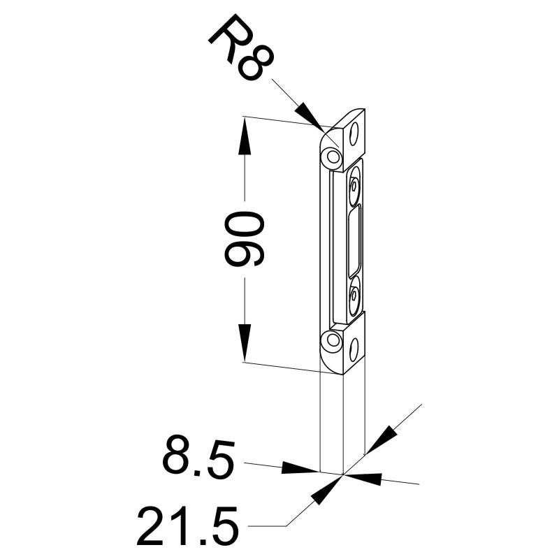 WINKHAUS T-SB TB-22-4-V Schließblech Bolzen Produktbild BIGSKZ L