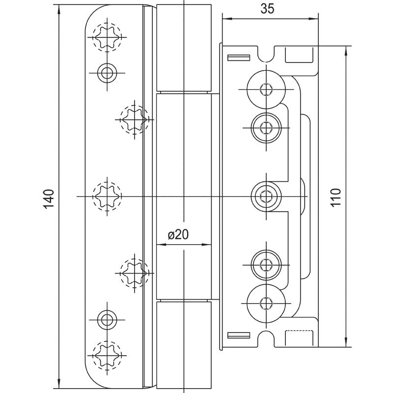 SIMONSWERK Haustürband BAKA Protect 4040 3D FD Produktbild BIGSKZ L