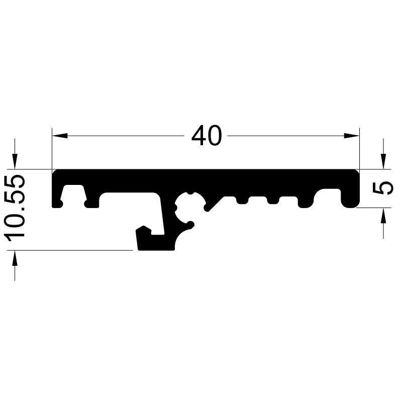 Abdeckprofil ATR 40 B Dekor Produktbild BIGSKZ L