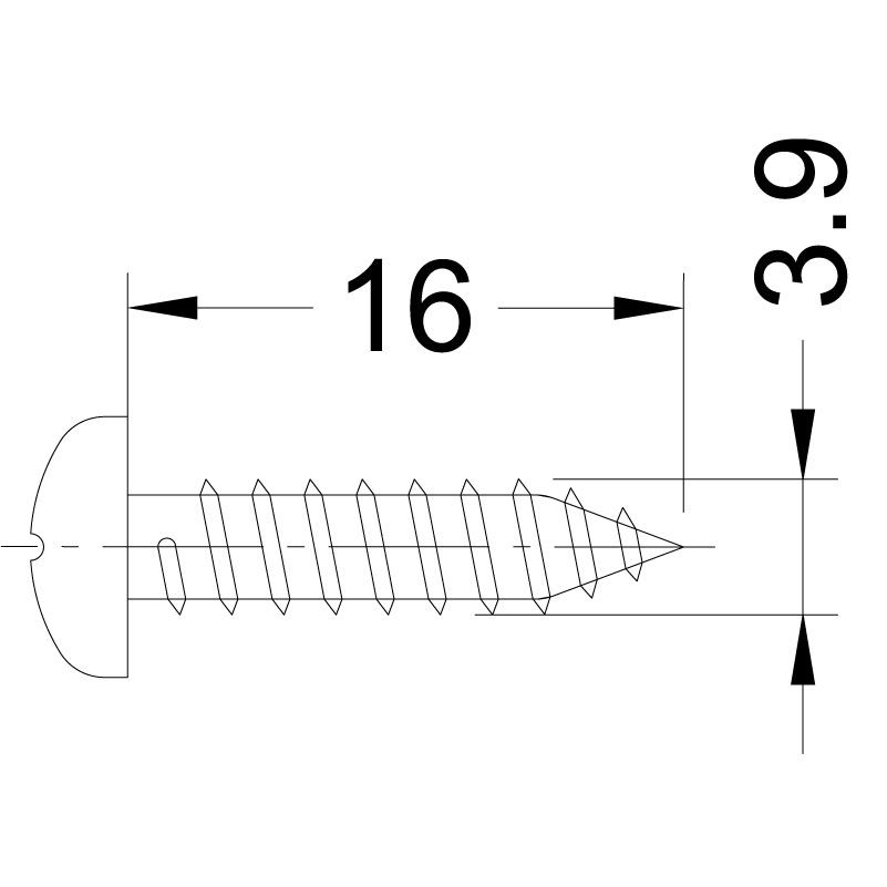 Linsenblechschraube 3,9x16 mm V2A Produktbild BIGSKZ L