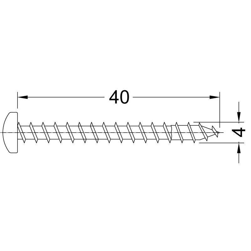 VA-Schraube 4x40 mm V2A Produktbild BIGSKZ L