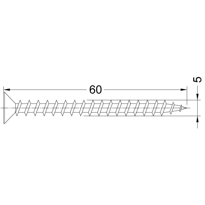 Senkkopfschraube V2A 5,0x60 Produktbild BIGSKZ L