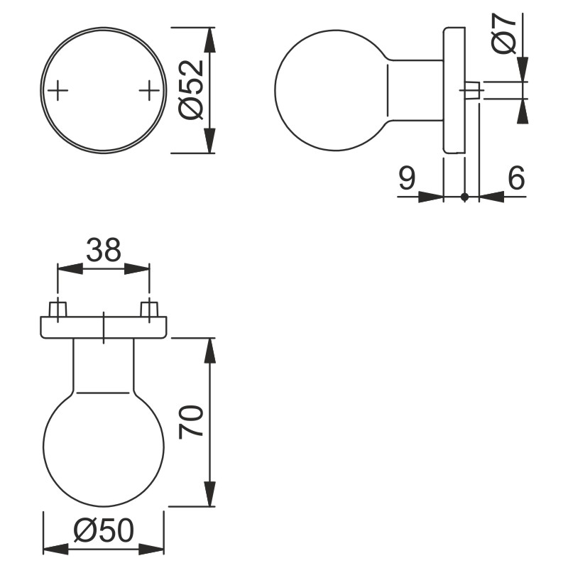 50/42KV Stück, Außenseite/F1 Alu natur/8 mm/37-42 mm Produktbild BIGSKZ L