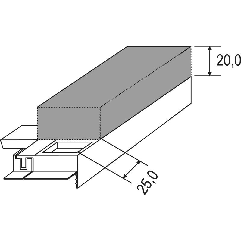 Adapter 260 mm Weiß, mit 20 mm Flex-Schaum, VE: 50 Paar Produktbild BIGSKZ L