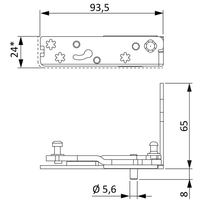 Ecklager AX 24/13 D8 TS ls Krt25 Produktbild BIGSKZ L